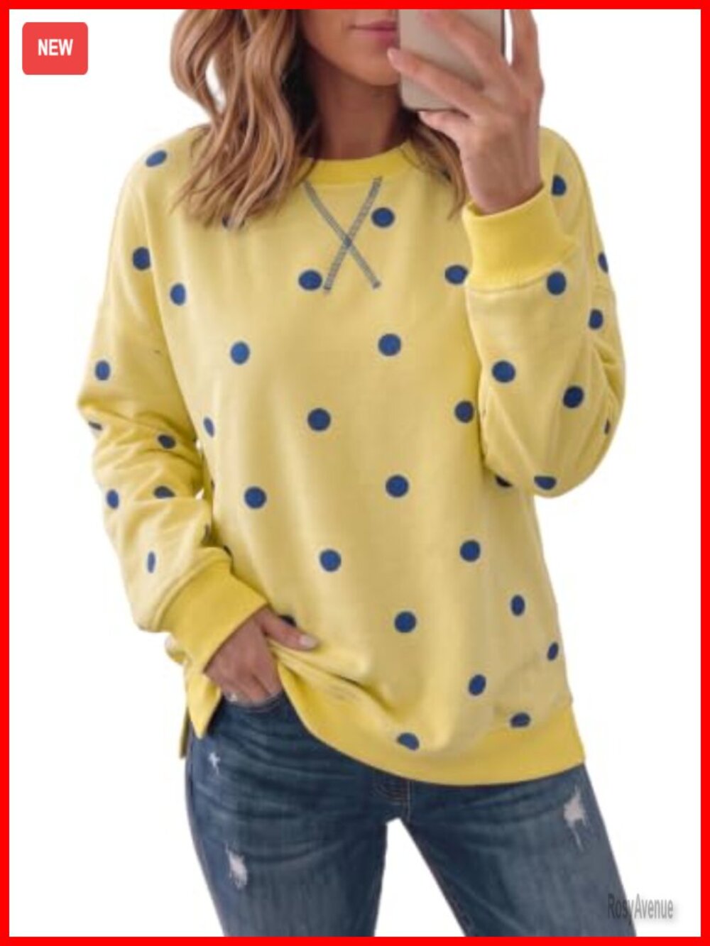 Women's Crew Neck Sweatshirt Long Sleeve Pullover Tunic Top